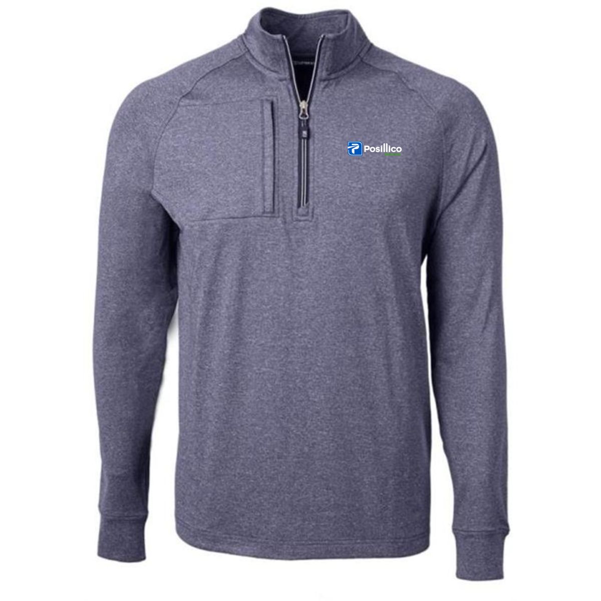Cutter & Buck Adapt Eco Knit Heather Mens Quarter Zip Pullover - MCK01086