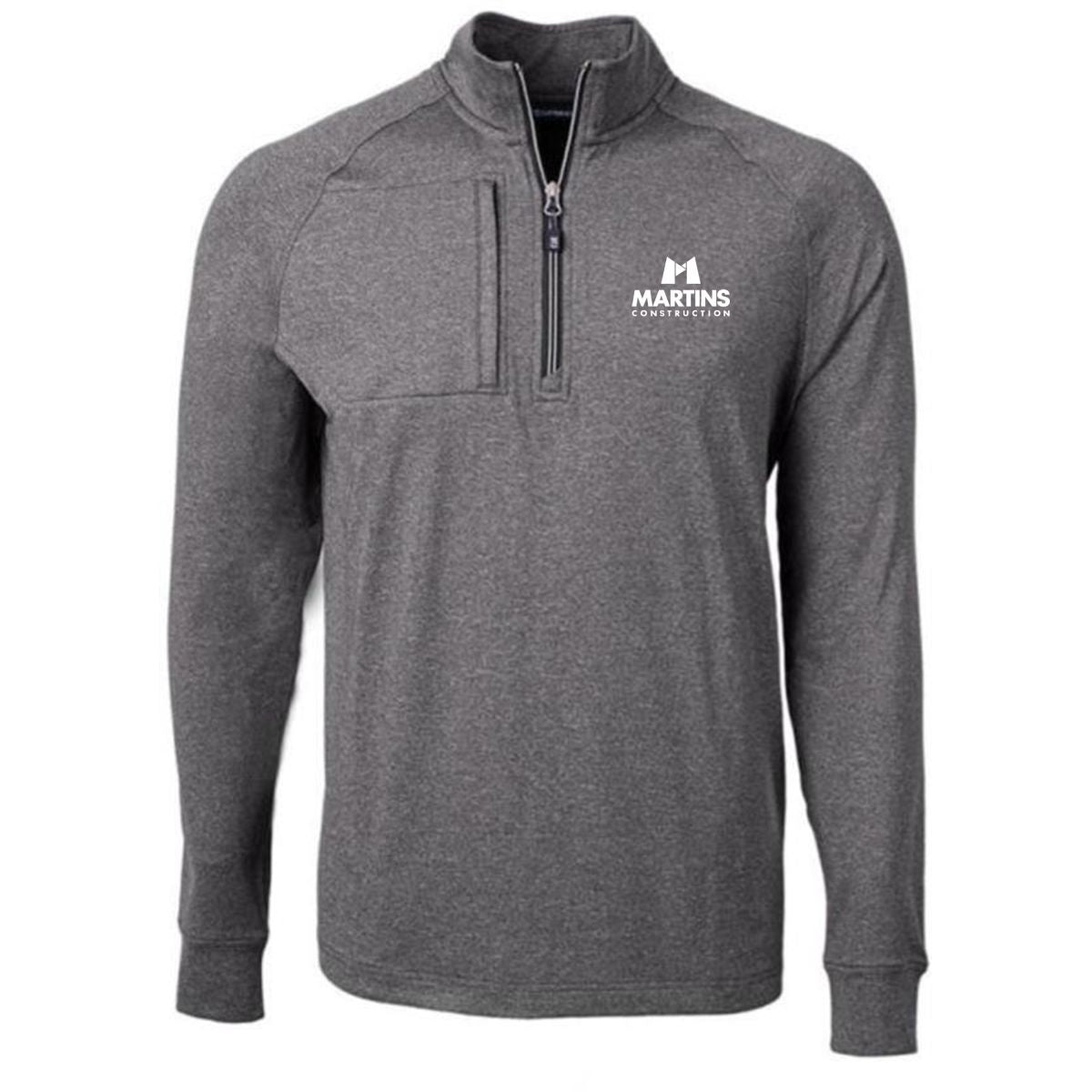 Cutter & Buck Adapt Eco Knit Heather Mens Quarter Zip Pullover - MCK01086