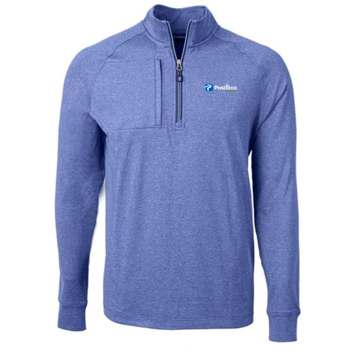 Cutter & Buck Adapt Eco Knit Heather Mens Quarter Zip Pullover - MCK01086