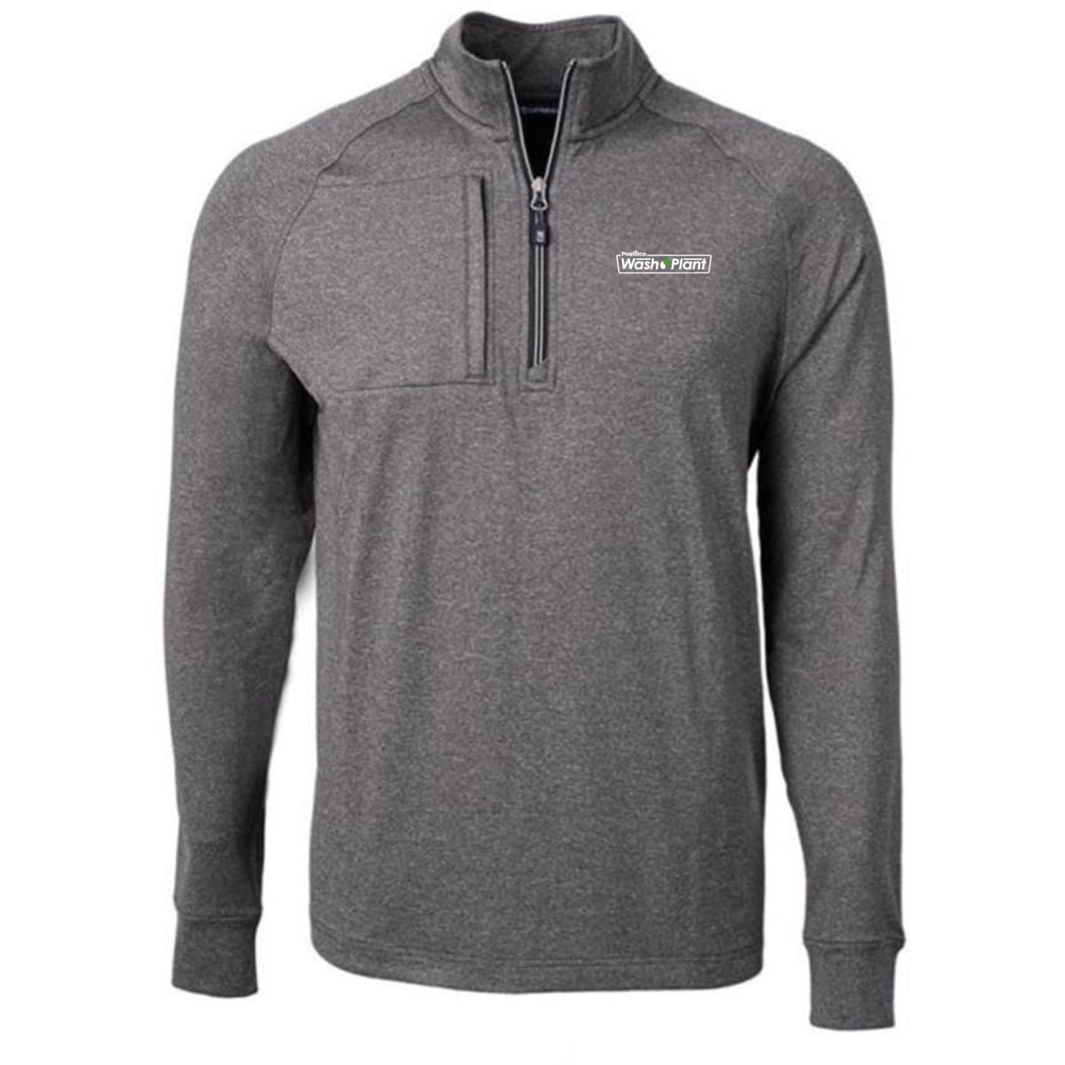 Cutter & Buck Adapt Eco Knit Heather Mens Quarter Zip Pullover - MCK01086