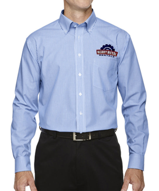 Devon & Jones Mens Crown Woven Collection Banker Stripe - D645
