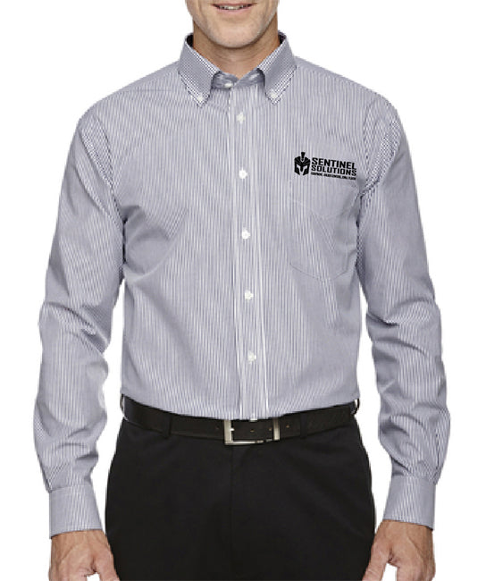 Devon & Jones Mens Crown Woven Collection Banker Stripe - D645