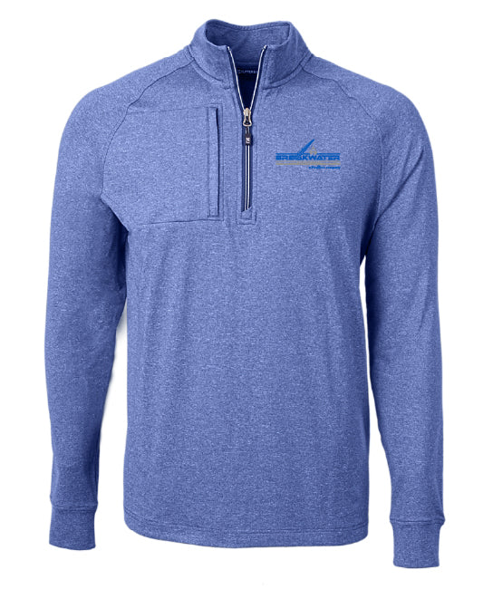 Cutter & Buck Adapt Eco Knit Heather Mens Quarter Zip Pullover - MCK01086