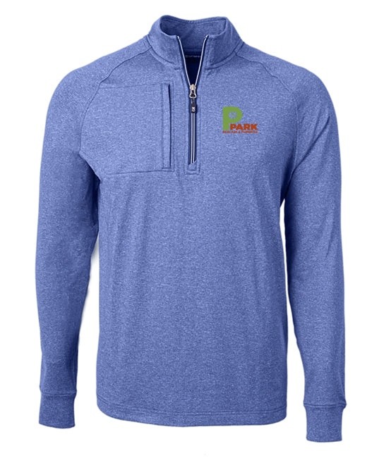 Cutter & Buck Adapt Eco Knit Heather Mens Quarter Zip Pullover - MCK01086