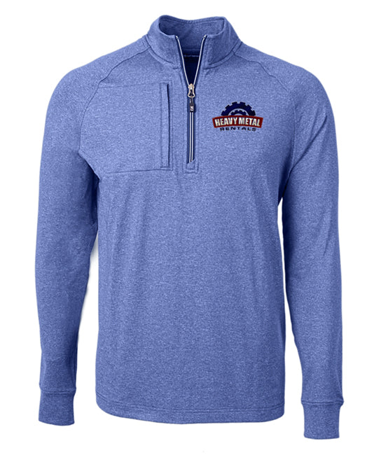 Cutter & Buck Adapt Eco Knit Heather Mens Quarter Zip Pullover - MCK01086