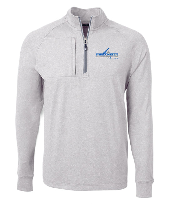 Cutter & Buck Adapt Eco Knit Heather Mens Quarter Zip Pullover - MCK01086