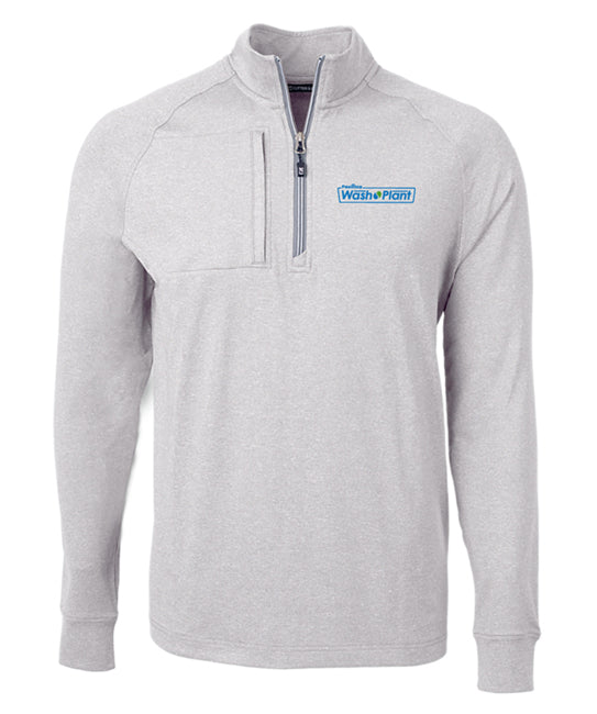 Cutter & Buck Adapt Eco Knit Heather Mens Quarter Zip Pullover - MCK01086