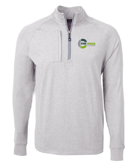 Cutter & Buck Adapt Eco Knit Heather Mens Quarter Zip Pullover - MCK01086