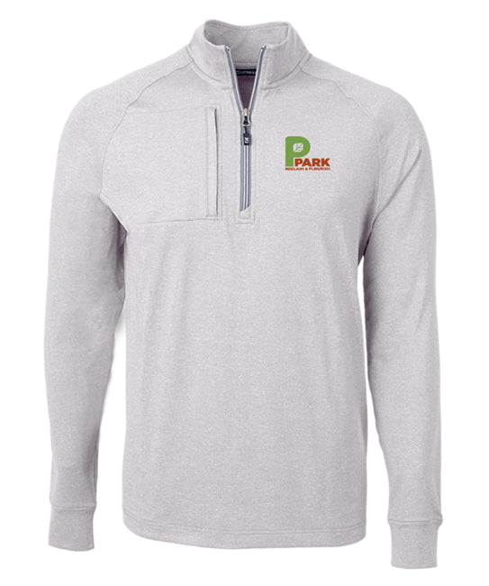 Cutter & Buck Adapt Eco Knit Heather Mens Quarter Zip Pullover - MCK01086