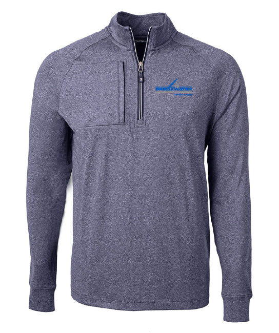 Cutter & Buck Adapt Eco Knit Heather Mens Quarter Zip Pullover - MCK01086