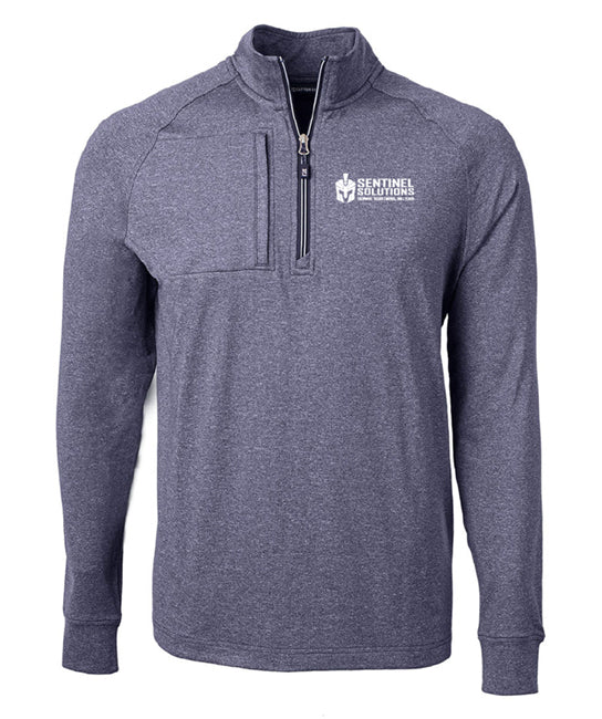 Cutter & Buck Adapt Eco Knit Heather Mens Quarter Zip Pullover - MCK01086