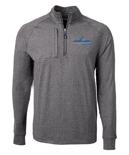 Cutter & Buck Adapt Eco Knit Heather Mens Quarter Zip Pullover - MCK01086