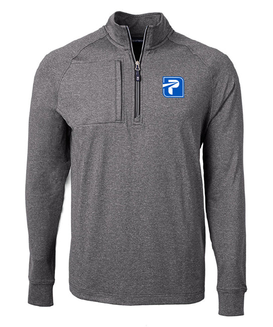 Cutter & Buck Adapt Eco Knit Heather Mens Quarter Zip Pullover - MCK01086