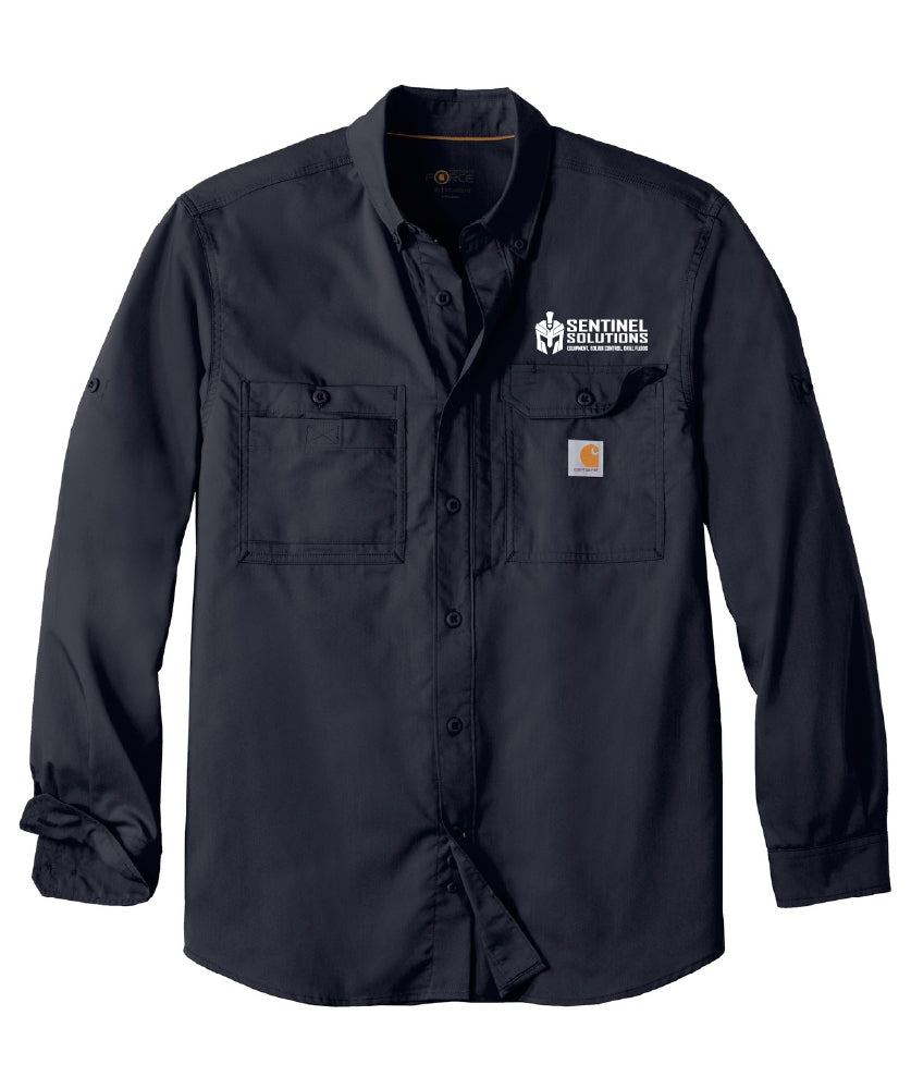 Carhartt Force Ridgefield Solid Long Sleeve Shirt - CT105291