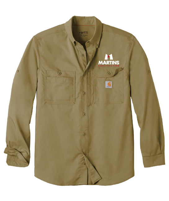 Carhartt Force Ridgefield Solid Long Sleeve Shirt - CT105291