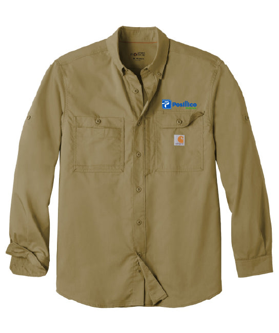 Carhartt Force Ridgefield Solid Long Sleeve Shirt - CT105291