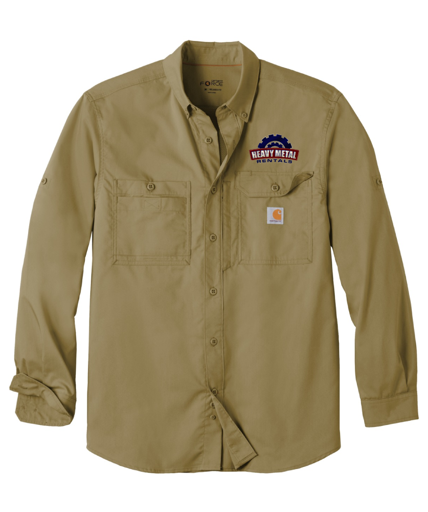 Carhartt Force Ridgefield Solid Long Sleeve Shirt - CT105291