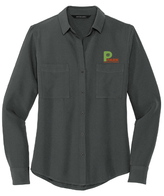 Mercer+Mettle™ Women's Stretch Crepe Long Sleeve Camp Blouse - MM2013