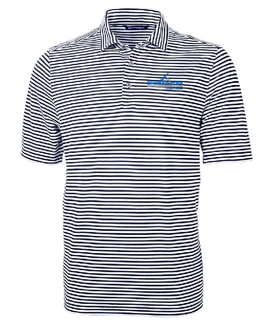 Cutter & Buck Virtue Eco Pique Stripe Recycled Mens Polo - MCK01168