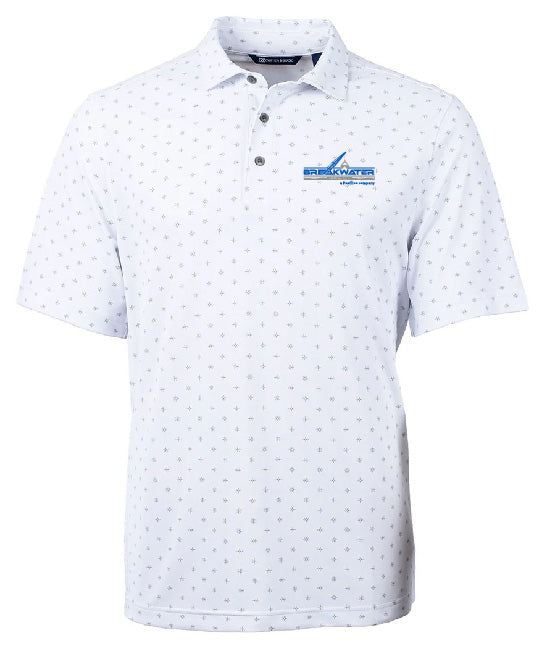 Cutter & Buck Virtue Eco Pique Tile Print Recycled Mens Polo - MCK01170
