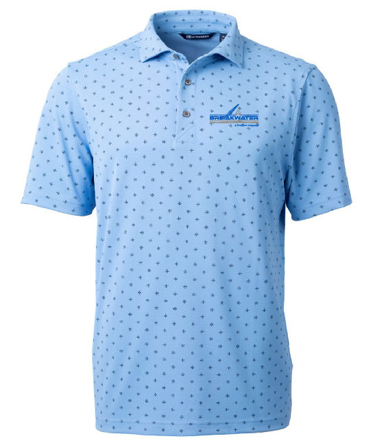 Cutter & Buck Virtue Eco Pique Tile Print Recycled Mens Polo - MCK01170