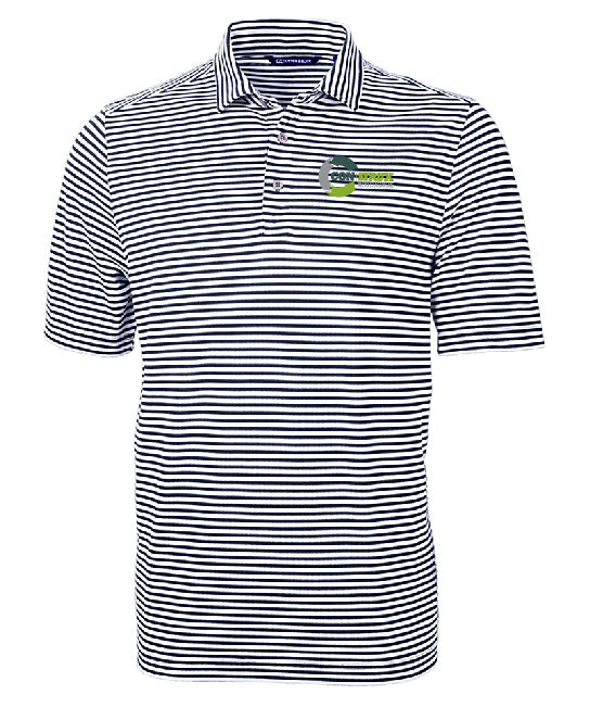 Cutter & Buck Virtue Eco Pique Stripe Recycled Mens Polo - MCK01168