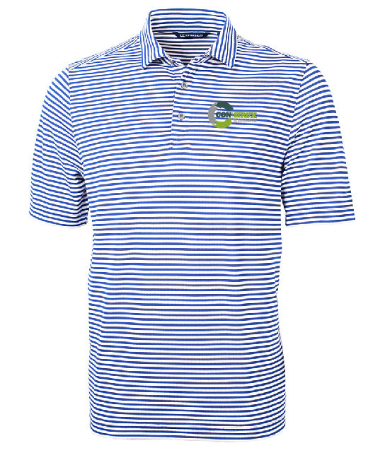 Cutter & Buck Virtue Eco Pique Stripe Recycled Mens Polo - MCK01168