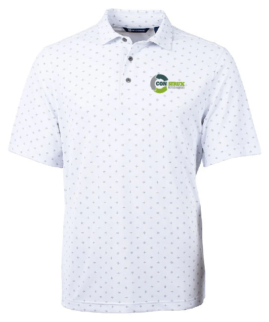 Cutter & Buck Virtue Eco Pique Tile Print Recycled Mens Polo - MCK01170