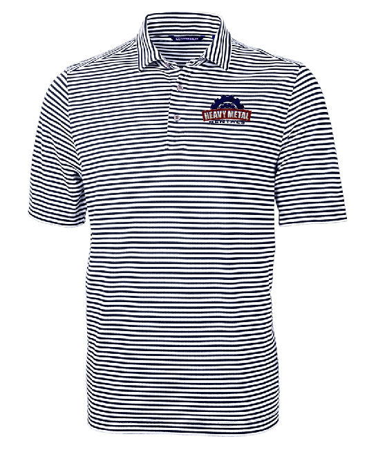Cutter & Buck Virtue Eco Pique Stripe Recycled Mens Polo - MCK01168