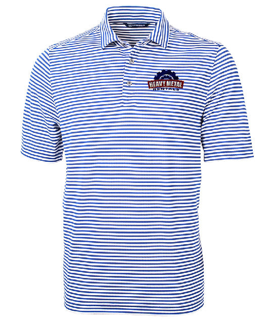 Cutter & Buck Virtue Eco Pique Stripe Recycled Mens Polo - MCK01168