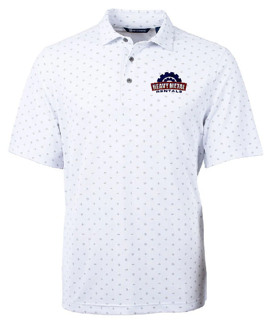 Cutter & Buck Virtue Eco Pique Tile Print Recycled Mens Polo - MCK01170