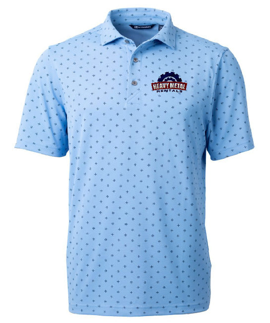 Cutter & Buck Virtue Eco Pique Tile Print Recycled Mens Polo - MCK01170