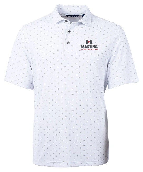 Cutter & Buck Virtue Eco Pique Tile Print Recycled Mens Polo - MCK01170
