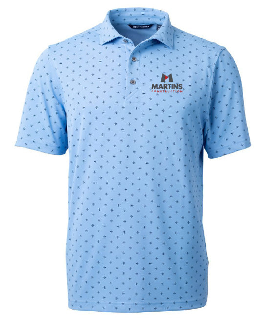 Cutter & Buck Virtue Eco Pique Tile Print Recycled Mens Polo - MCK01170