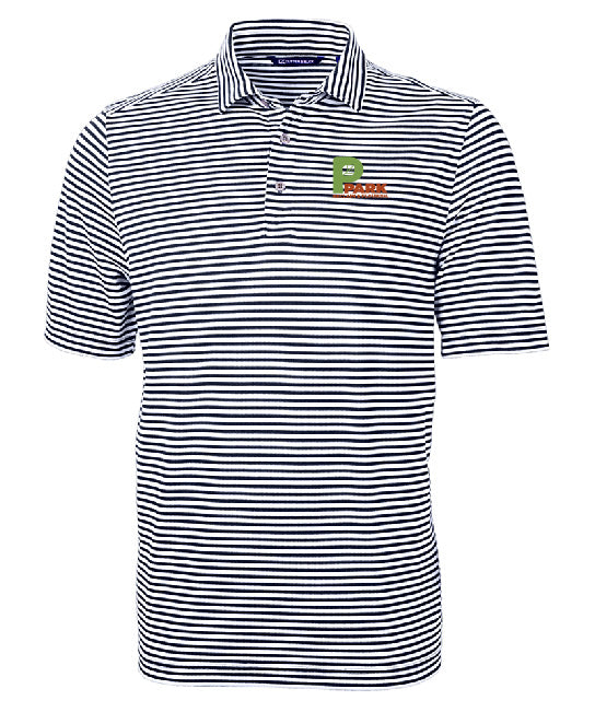 Cutter & Buck Virtue Eco Pique Stripe Recycled Mens Polo - MCK01168