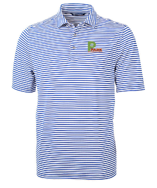 Cutter & Buck Virtue Eco Pique Stripe Recycled Mens Polo - MCK01168
