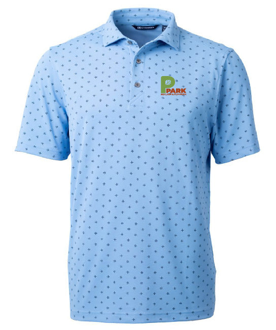 Cutter & Buck Virtue Eco Pique Tile Print Recycled Mens Polo - MCK01170