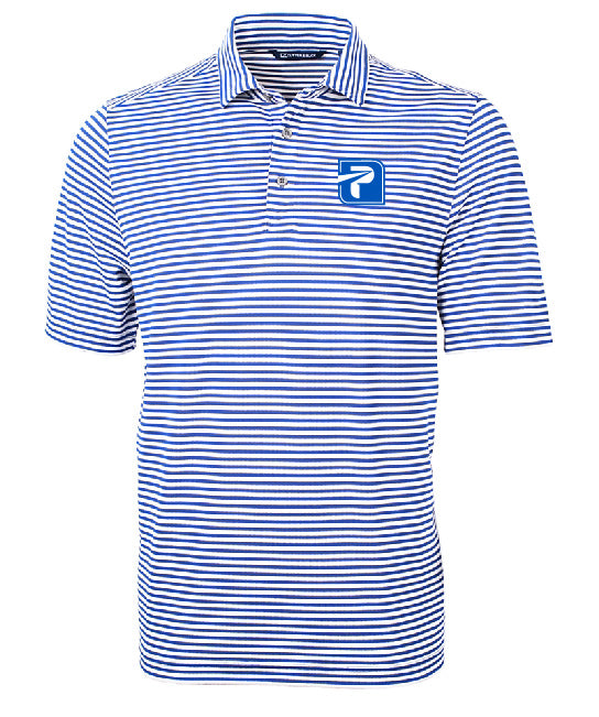 Cutter & Buck Virtue Eco Pique Stripe Recycled Mens Polo - MCK01168