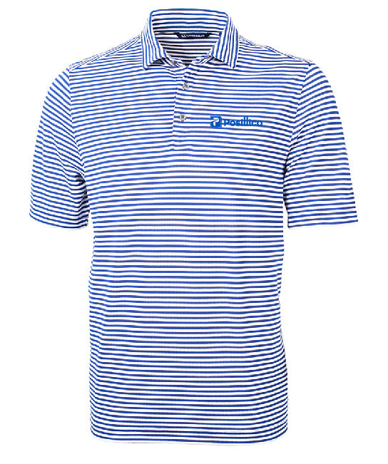 Cutter & Buck Virtue Eco Pique Stripe Recycled Mens Polo - MCK01168