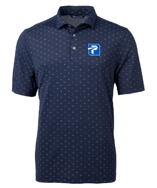 Cutter & Buck Virtue Eco Pique Tile Print Recycled Mens Polo - MCK01170