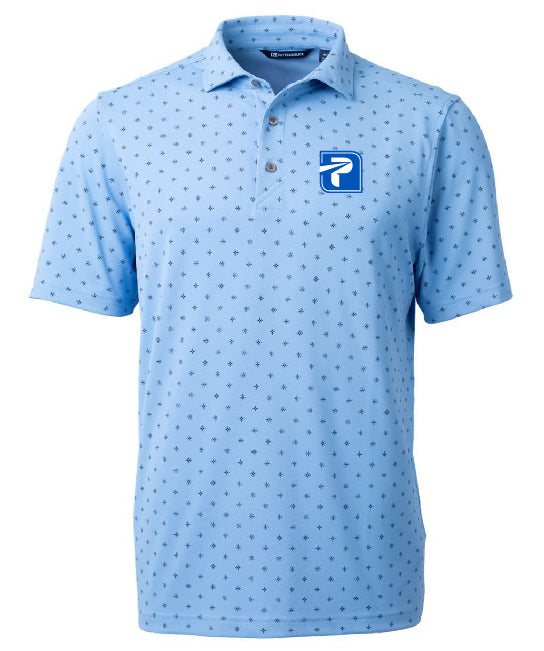 Cutter & Buck Virtue Eco Pique Tile Print Recycled Mens Polo - MCK01170