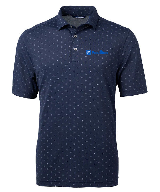 Cutter & Buck Virtue Eco Pique Tile Print Recycled Mens Polo - MCK01170