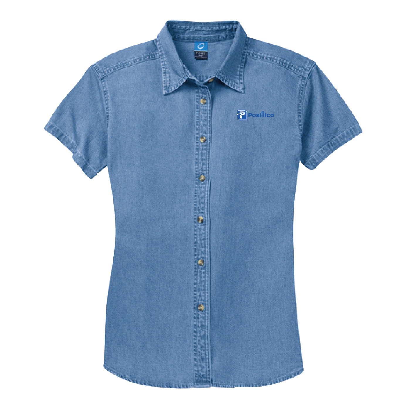 Port & Company® Women's Short Sleeve Value Denim Shirt