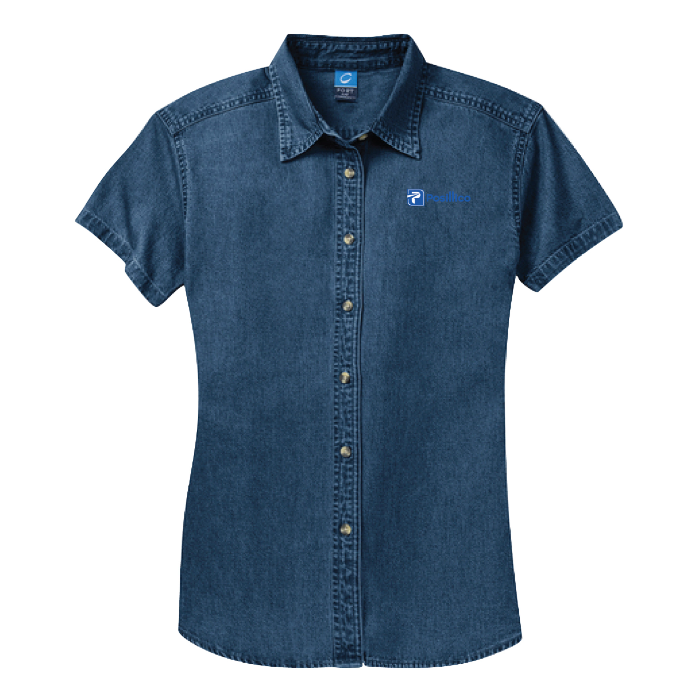 Port & Company® Women's Short Sleeve Value Denim Shirt