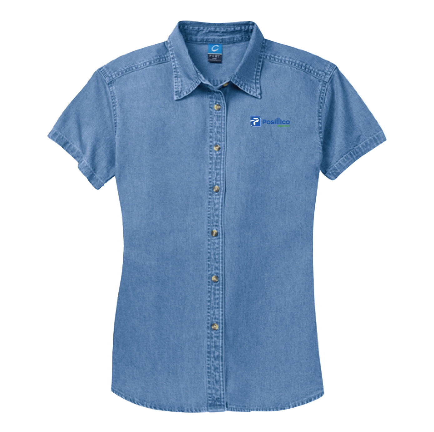 Port & Company® Women's Short Sleeve Value Denim Shirt