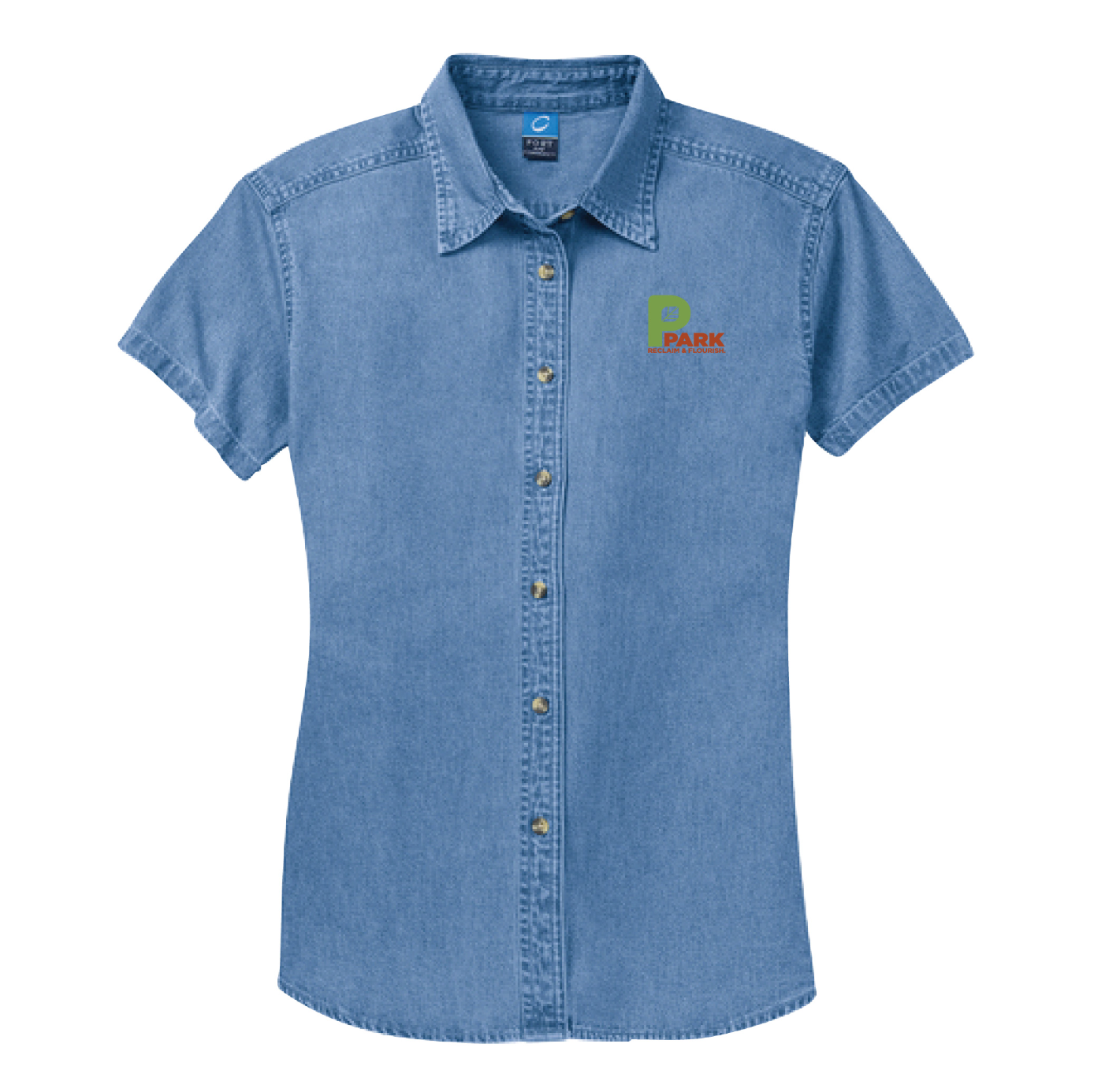 Port & Company® Women's Short Sleeve Value Denim Shirt
