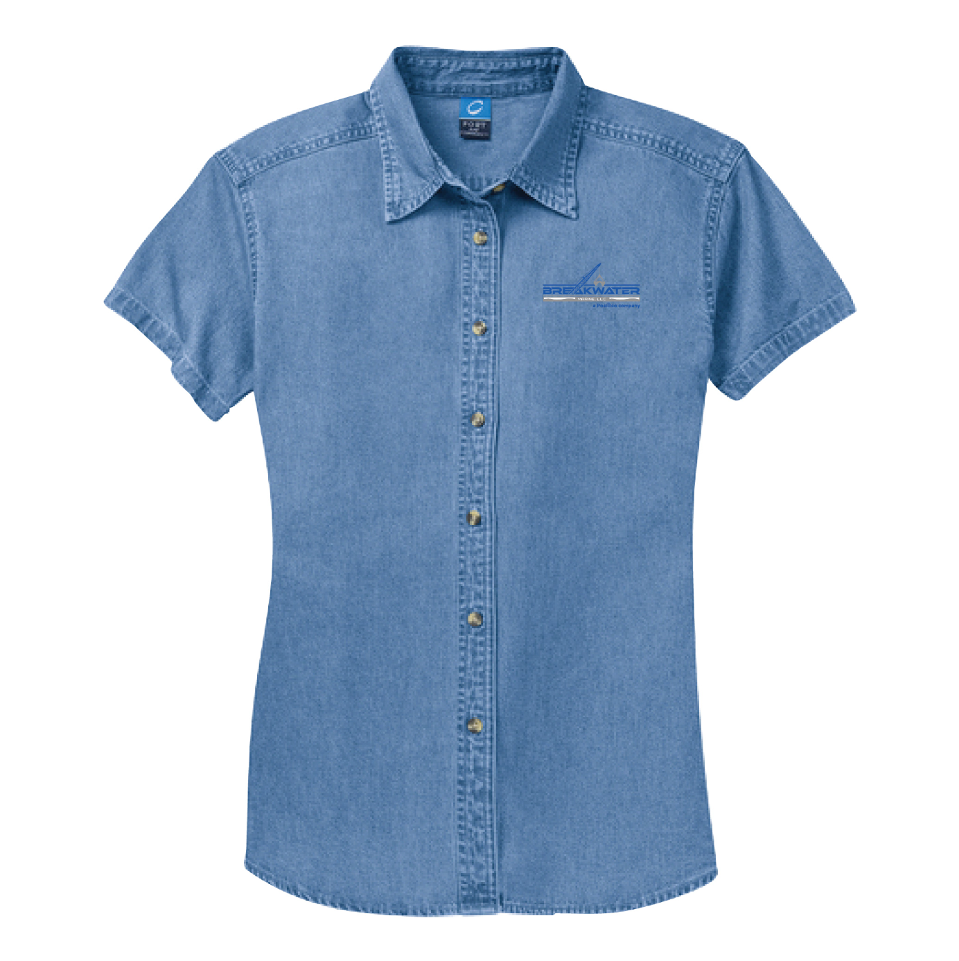 Port & Company® Women's Short Sleeve Value Denim Shirt