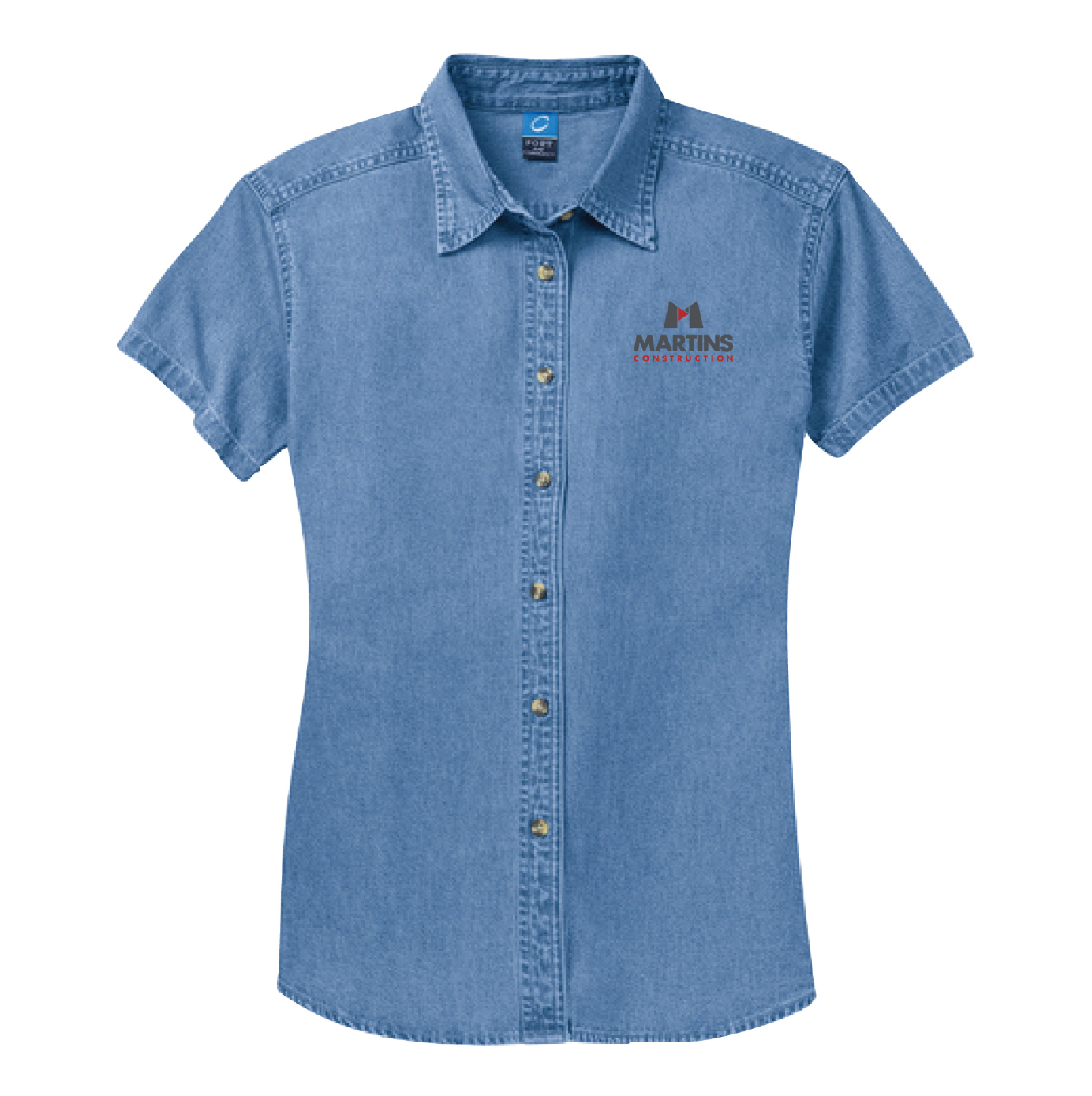 Port & Company® Women's Short Sleeve Value Denim Shirt