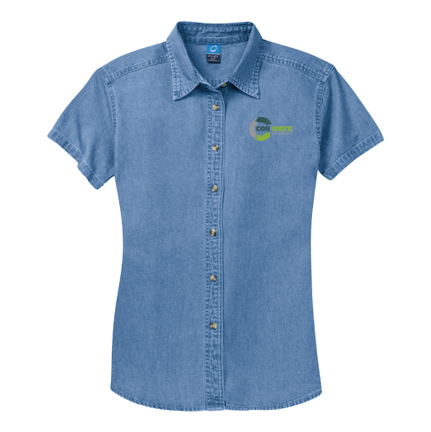 Port & Company® Women's Short Sleeve Value Denim Shirt
