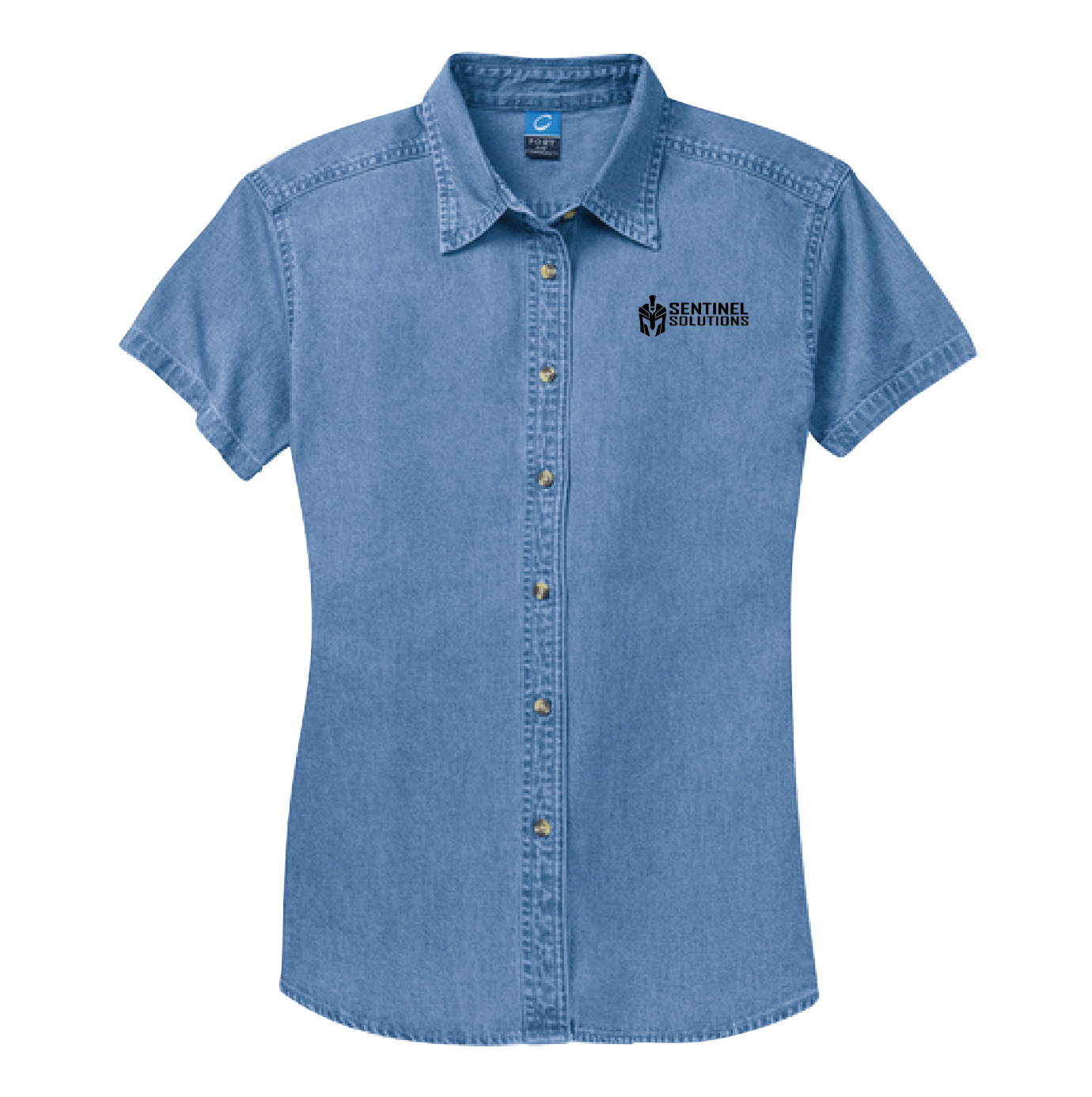 Port & Company® Women's Short Sleeve Value Denim Shirt